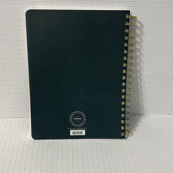 Fringe LEAF Hardcover Spiral Notebook Daily Journal 192 Pages Green Gold Lined - Picture 4 of 16